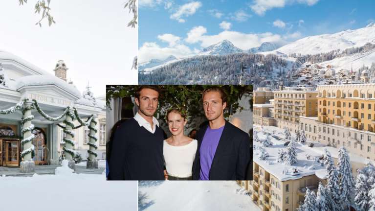 Σταύρος - Τεό - Ευγενία Νιάρχου: Ποζάρουν μέσα στο παραμυθένιο θέρετρό τους στο St. Moritz