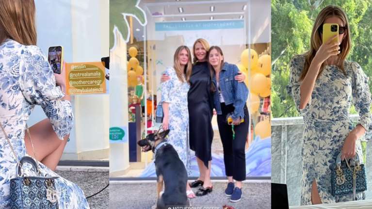 Αμαλία Κωστοπούλου: Στιλάτη με φλοράλ φόρεμα και τσάντα Dior στην Αθήνα