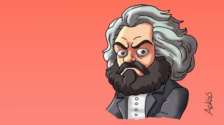Αρκάς: Το σκίτσο &quot;καρφί&quot; με τον Καρλ Μαρξ για τον ΣΥΡΙΖΑ