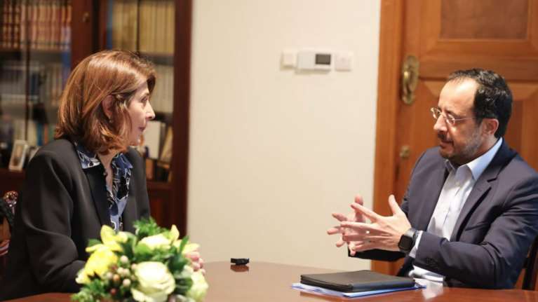 Κυπριακό: Αισιόδοξη η απεσταλμένη του ΟΗΕ μετά τη συνάντηση με Χριστοδουλίδη