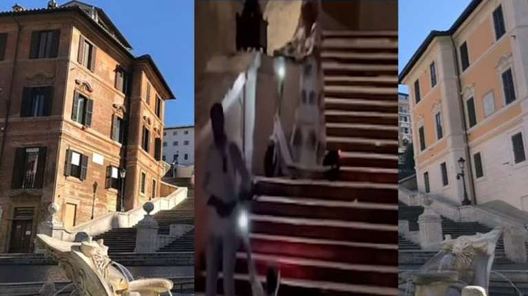 Αμερικανίδα τουρίστρια αποκλείστηκε ισοβίως από την Πιάτσα ντι Σπάνια στη Ρώμη- Εκανε πατίνι και προκάλεσε ζημιά 20.000 ευρώ