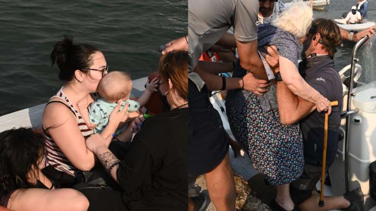 Νέα Αγχίαλος: Εκκενώθηκε άρον άρον διά θαλάσσης η περιοχή - Στιγμές πανικού στο λιμάνι [Βίντεο]