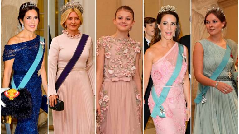 Royal dinner στη Δανία: Οι μικρές και μεγάλες royals, τα μονόχρωμα, οι παγιέτες και οι τιάρες