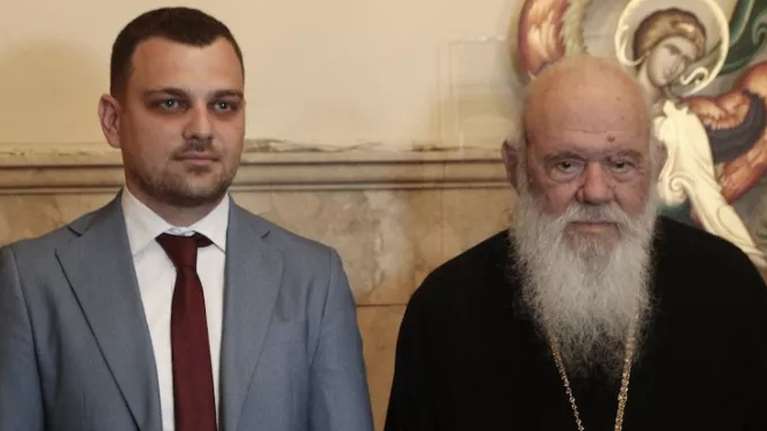Ο Ιερώνυμος συναντήθηκε με τον γιο του Φρέντη Μπελέρη: Ενθουσιασμένος ο Αρχιεπίσκοπος με την υποψηφιότητά του στις ευρωεκλογές