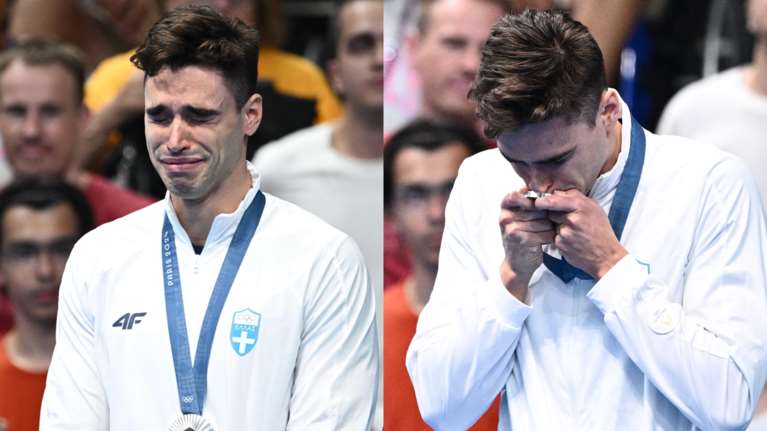 Απόστολος Χρήστου: Δάκρυα χαράς στην απονομή του μεταλλίου - &quot;Είναι μία λύτρωση για μένα&quot;