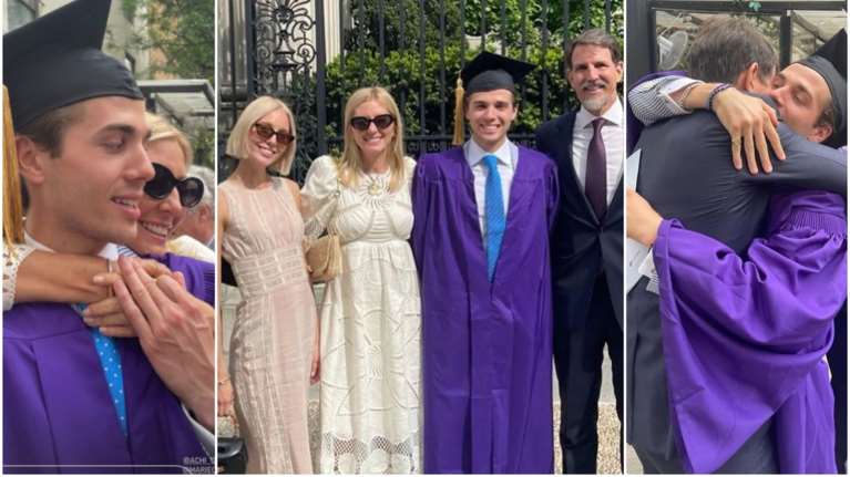 Παύλος - Μαρί Σαντάλ - Μαρία Ολυμπία στην αποφοίτηση του Αχιλλέα στη Νέα Υόρκη: Τα κομψά looks μαμάς - κόρης