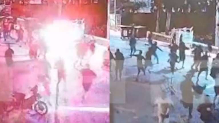 Ν. Φιλαδέλφεια: Νέο βίντεο ντοκουμέντο - Η στιγμή που οι χούλιγκαν επιτίθενται στους φίλους της ΑΕΚ - Με φωτοβολίδες και κράνη