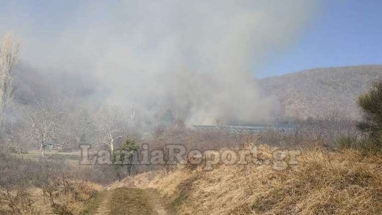 Μεγάλη φωτιά στο Ροβολιάρι του Δήμου Μακρακώμης - Επεκτάθηκε γρήγορα στο βουνό