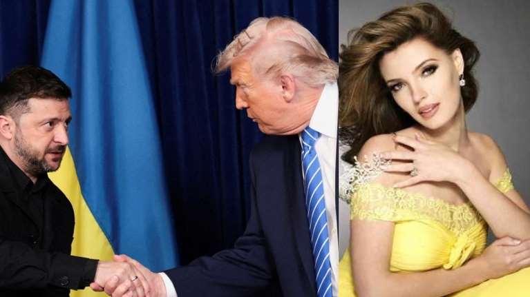 Ο Ζελένκι, ο Τραμπ και η κουμπάρα από το Κίεβο: Η καλλονή Μις Ουκρανία που έσπασε τον πάγο στον Λευκό Οίκο