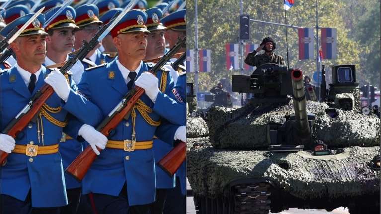 Επίδειξη ισχύος από το Βελιγράδι: Μεγάλη στρατιωτική παρέλαση στη Σερβία - Όπλα από Ρωσία, Κίνα και Ισραήλ - Πέταξαν και Rafale