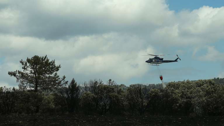 Φωτιά στην Αγία Μαρίνα Κορωπίου: Καίει χορτολιβαδική έκταση - Επιχειρούν και εναέρια μέσα