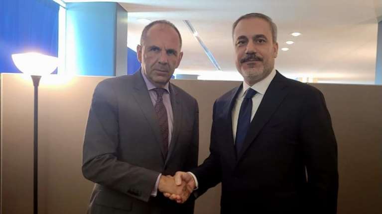 Νέα Υόρκη: Συνάντηση Γεραπετρίτη - Φιντάν - Προετοιμασία για το αυριανό τετ-α-τετ Μητσοτάκη-Ερντογάν