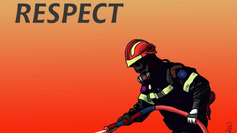 Αρκάς: &quot;Respect&quot; - Φόρος τιμής στους πυροσβέστες το νέο σκίτσο του