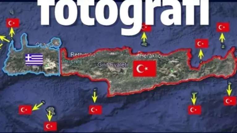 Προκλητική προπαγάνδα από τουρκικό σάιτ: &quot;Τα 3/4 της Κρήτης ανήκουν στην Τουρκία&quot;