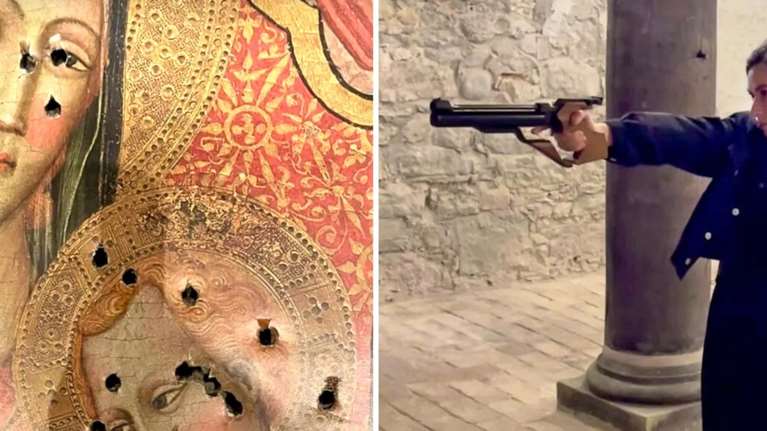 Ελβετία: Σάλος με τις φωτογραφίες 32χρονης πολιτικού που πυροβόλησε εικόνα της Παναγίας και του Χριστού