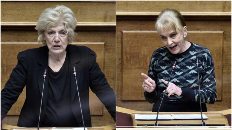 Αρπάχτηκαν Αναγνωστοπούλου και Πιπιλή στη Βουλή: &quot;Δεν θα μας τρομοκρατείτε&quot; - &quot;Κάτσε κάτω εσύ&quot; [βίντεο]