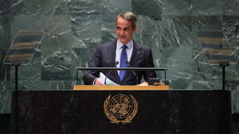 Μητσοτάκης στον ΟΗΕ: &quot;Θέλουμε να λύσουμε το θέμα της υφαλοκρηπίδας και της ΑΟΖ με την Τουρκία - Καμία λύση δύο κρατών στην Κύπρο&quot;