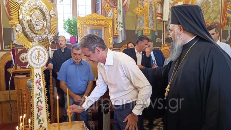 Στα Χανιά ο Κυριάκος Μητσοτάκης για τον Δεκαπενταύγουστο - Μαζί με την Ντόρα Μπακογιάννη και τα παιδιά του [εικόνες]