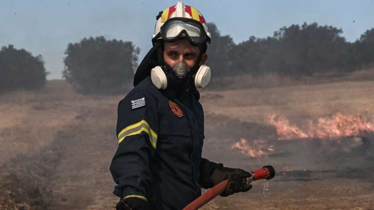 Εύβοια: Πυρκαγιά σε δασική έκταση στα Στύρα - Ισχυροί άνεμοι στην περιοχή