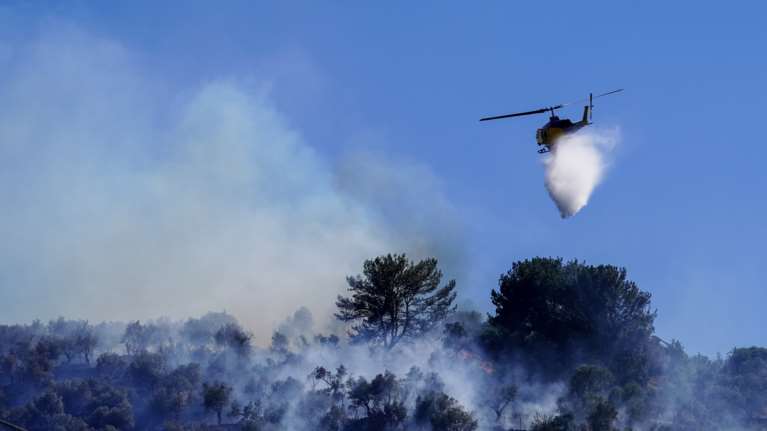 Φωτιά σε δασική έκταση στην Λυρκεία Αργολίδας - Μήνυμα από το 112