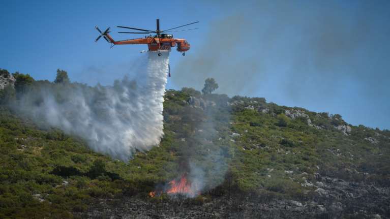 Πέλλα: Φωτιά σε δασική έκταση στην περιοχή Λουτράκι - Ξεκίνησε από κεραυνό