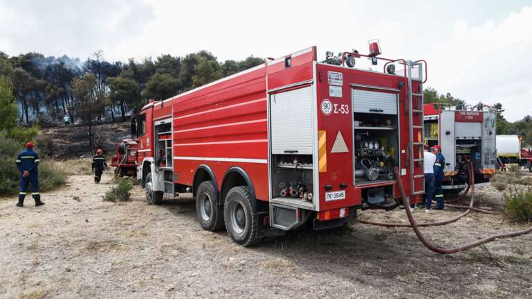 Φωτιά στα Βίλια Αττικής από κεραυνό - Στις φλόγες δασική έκταση