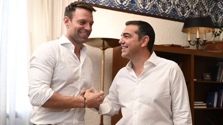 Επικός διάλογος Κασσελάκη - Μπαζιάνα: "Πώς θα μεγαλώσουμε τα παιδιά μας στο Μαξίμου;" - "Αγάπη να υπάρχει"