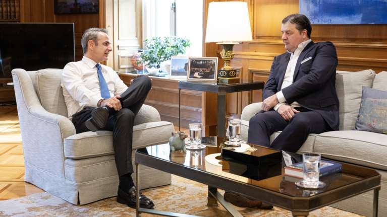 Συνάντηση Μητσοτάκη - Μποντίρογκα στο Μαξίμου