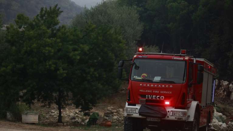 Φωτιά στη Θεσσαλονίκη: Επίγειες και εναέριες δυνάμεις στη μάχη με τις φλόγες στον οικισμό Προφήτης