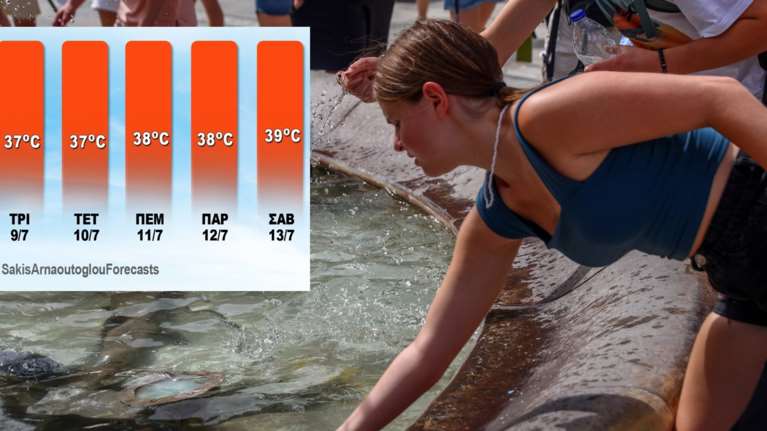 Τσατραφύλλιας: Έρχεται αφρικανικός καύσωνας διαρκείας από την Τρίτη - Οι 5 περιοχές που θα &quot;χτυπήσουν&quot; πάνω από 40 βαθμούς