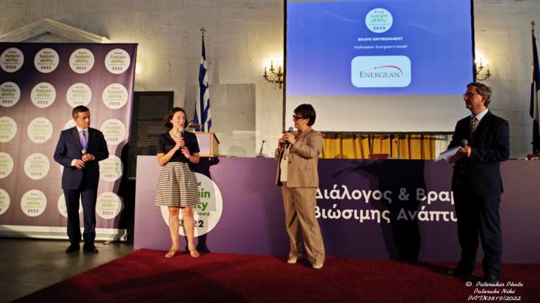 Energean: Διάκριση για το Περιβάλλον με το project HYDROGEAN στα Bravo! Sustainability Dialogues &amp; Awards 2022