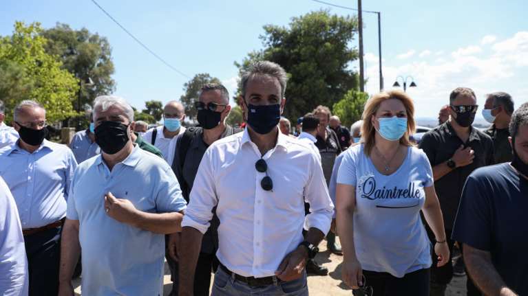 Στην Εύβοια ο Κυριάκος Μητσοτάκης - Αυτοψία στις πληγείσες περιοχές [Εικόνες]