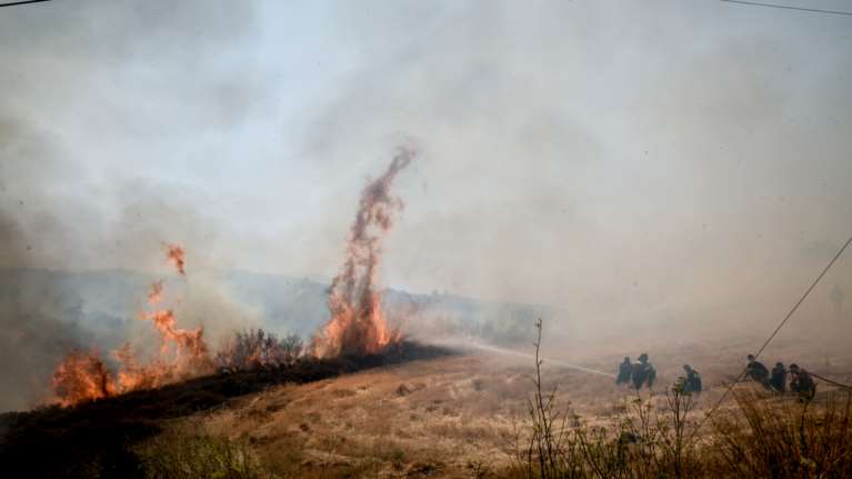 Φωτιά στην Εύβοια: Καλύτερη η εικόνα της πυρκαγιάς στο Μετόχι