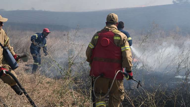 Συνεχίζεται η μάχη με τις φλόγες: Αναζωπύρωση στο Σέσκλο Μαγνησίας - Μέτωπο σε δύσβατη περιοχή στη Ρόδο