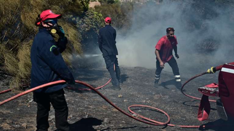 Φωτιά στην Ημαθία: Καίει στην περιοχή Νησελούδι παραπλεύρως της Εγνατίας Οδού
