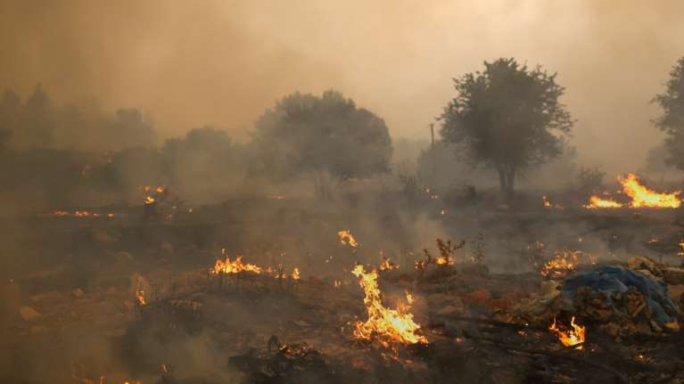 Φωτιά στα Βίλια: Δεν απειλούνται οικισμοί - Οι φλόγες κατευθύνονται προς το Πεδίο Βολής Μεγάρων