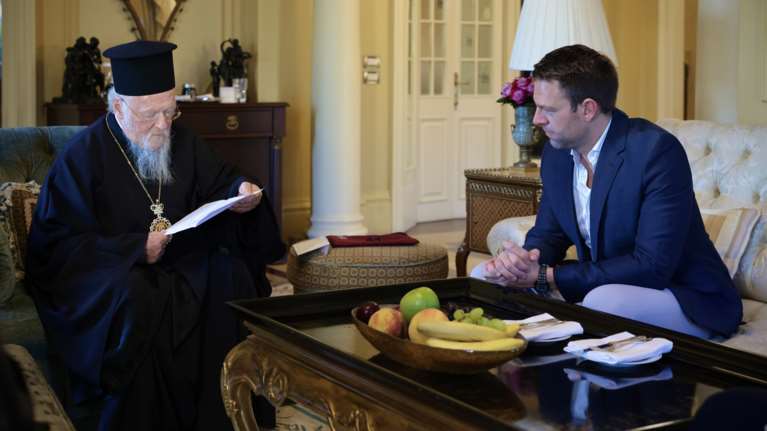 Στέφανος Κασσελάκης: Συνάντηση με τον Οικουμενικό Πατριάρχη Βαρθολομαίο