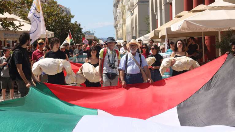 Θεσσαλονίκη: Συγκέντρωση και πορεία αλληλεγγύης στον λαό της Παλαιστίνης [εικόνες]