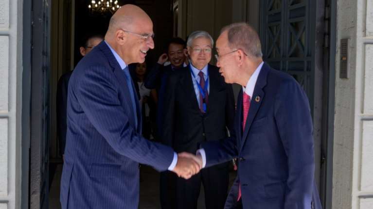 Δένδιας σε Μπαν Κι Μουν: Η Ελλάδα αντιμετωπίζει καθημερινά απειλές από την Τουρκία