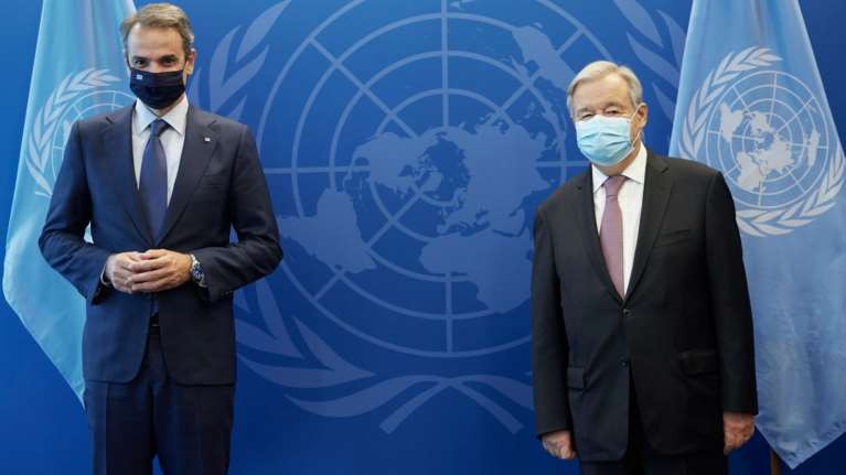 Ο Μητσοτάκης ενημέρωσε τον Γκουτέρες για την τουρκική παραβατικότητα