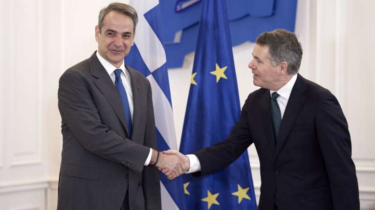 Συνάντηση Μητσοτάκη με τον επικεφαλής του Eurogroup: &quot;Η Ελλάδα αποδίδει καλύτερα από τον μέσο όρο στην Ευρώπη&quot;