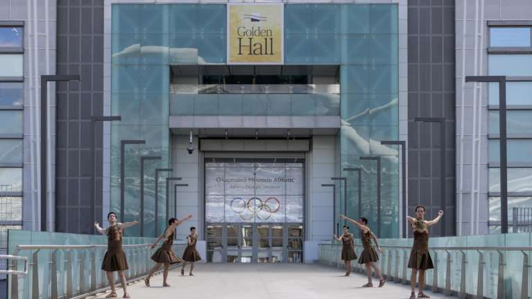 Το Ολυμπιακό Μουσείο Αθήνας έγινε μέρος του ταξιδιού της Ολυμπιακής Φλόγας και της διαδρομής της Λαμπαδηδρομίας