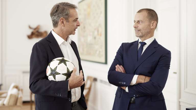 UEFA: Συνάντηση Μητσοτάκη με Τσέφεριν, Θεοδωρίδη και Αλ Κελαϊφί