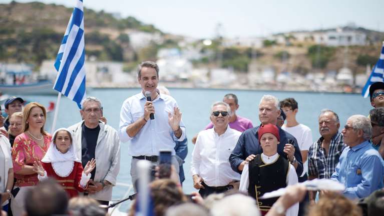 Μητσοτάκης από Λειψούς: Αποδείξαμε ότι η πατρίδα μας έχει σύνορα και στη θάλασσα και στον αέρα και στη στεριά