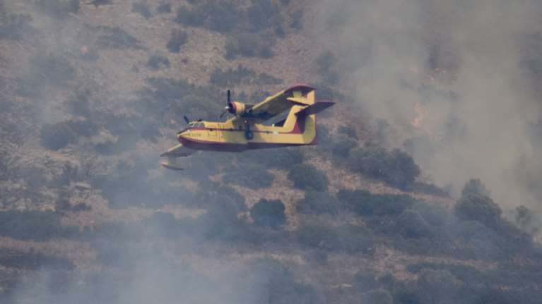 Φωτιά στο Δίστομο Βοιωτίας: Στη μάχη με τις φλόγες δύο αεροσκάφη, τρία ελικόπτερα, 50 πυροσβέστες [Εικόνες, βίντεο]