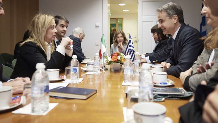 Τζόρτζια Μελόνι: Με τον Μητσοτάκη υπάρχει στενή σχέση - Συντονιζόμαστε σε μια σειρά θεμάτων