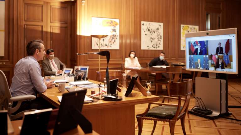 Τηλεδιάσκεψη Μητσοτάκη με ξένους ηγέτες: Αισιοδοξία για τον τουρισμό το καλοκαίρι