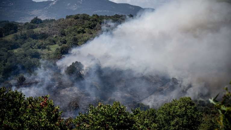 Υπό μερικό έλεγχο η φωτιά στη Νέα Πεντέλη