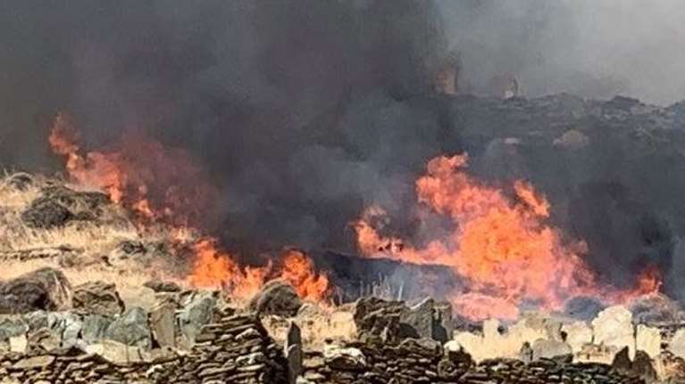 Οριοθετήθηκε η φωτιά στην Άνδρο πριν φτάσει στα πρώτα σπίτια στο χωριό Συνετί [εικόνες - βίντεο]