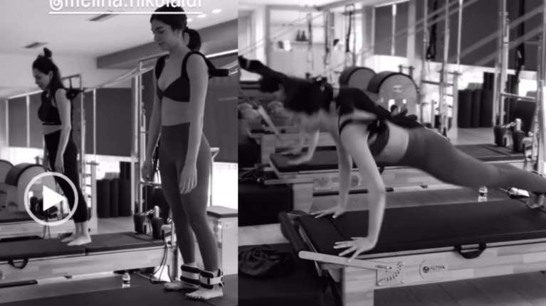 Δέσποινα Βανδή - Μελίνα Νικολαΐδη: Γυμνασμένες μάνα και κόρη - Κάνουν μαζί πιλάτες [Βίντεο]